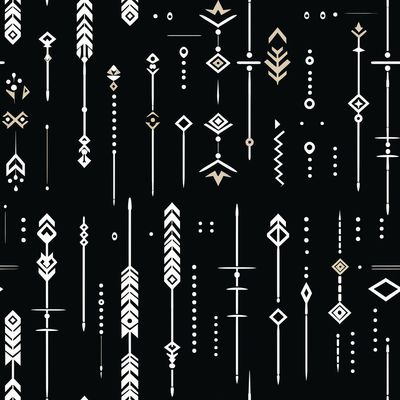 黑底 符號 圖案 布花