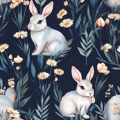 花草 葉子 兔子 布花