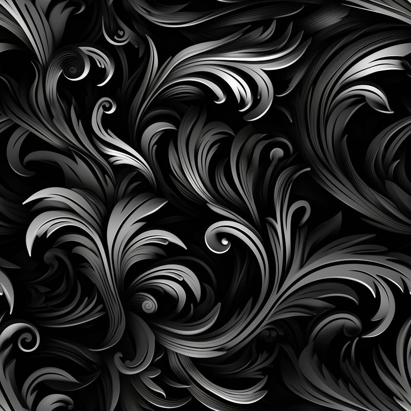 黑底 花紋 立體 布花