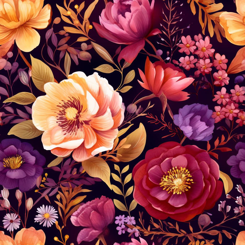 春夏 花卉插畫 花葉 布花
