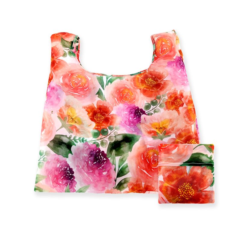 花朵 口袋 折疊 收納 購物袋 背心袋 (滾邊款)