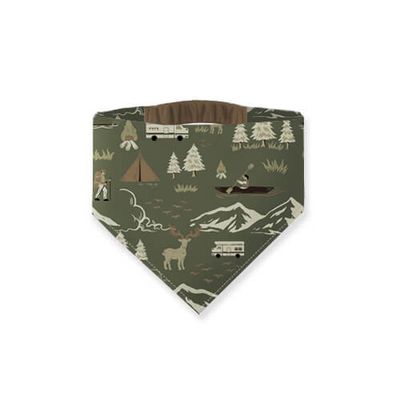 戶外 布花 插畫 三角 鬆緊帶 寵物 領巾