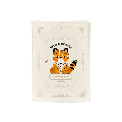 石虎款 印花 布書衣 (附筆記本)