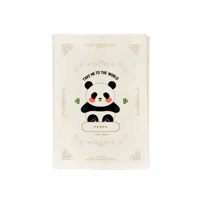 貓熊款 印花 布書衣 (附筆記本)