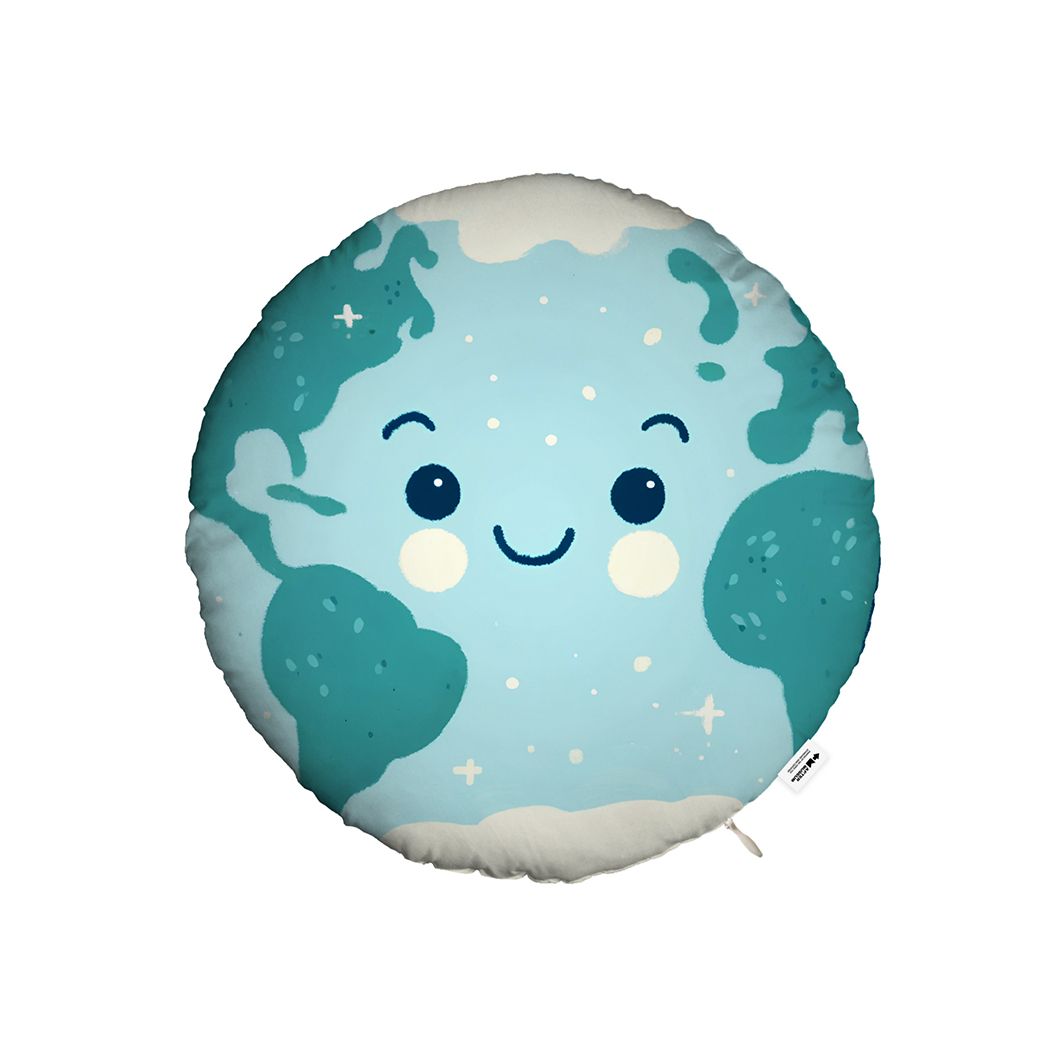 地球款 圓形 可拆式 抱枕