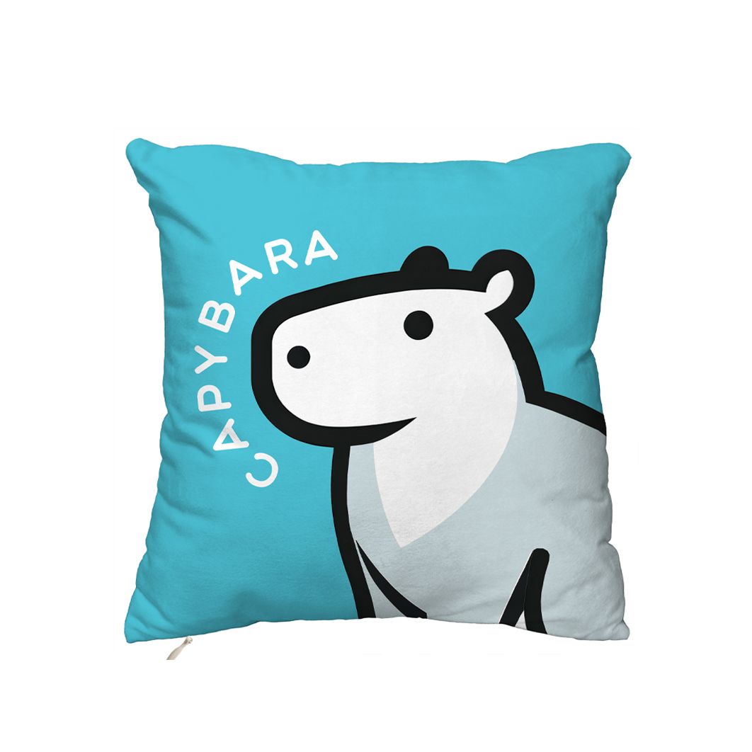 水豚款 方形 可拆式 抱枕