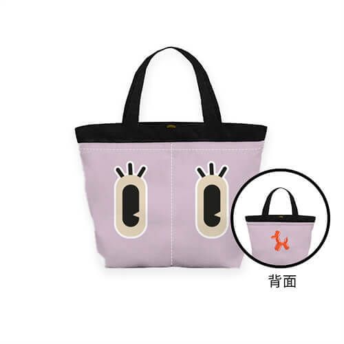 眼睛 插畫 口袋 雙面 PVC內裡 硬挺 手提 便當袋