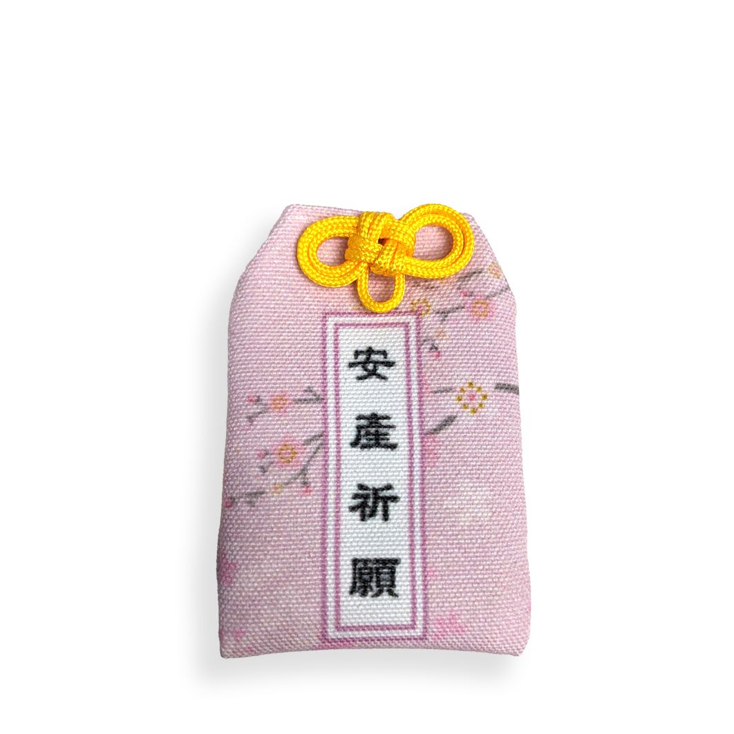 桃花 滿版 印花 日式御守 祈福綬帶結 お守り 吊飾