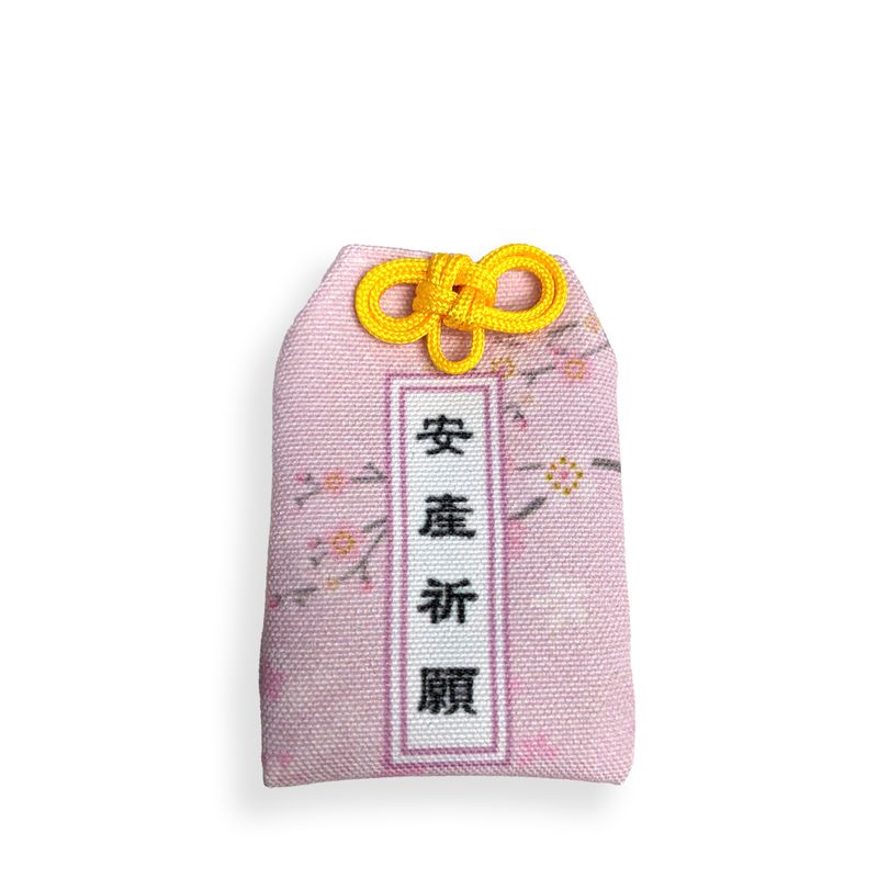 桃花 滿版 印花 日式御守 祈福綬帶結 お守り 吊飾