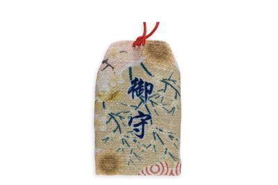 竹花 滿版 印花 日式御守 祈福綬帶結 お守り 吊飾