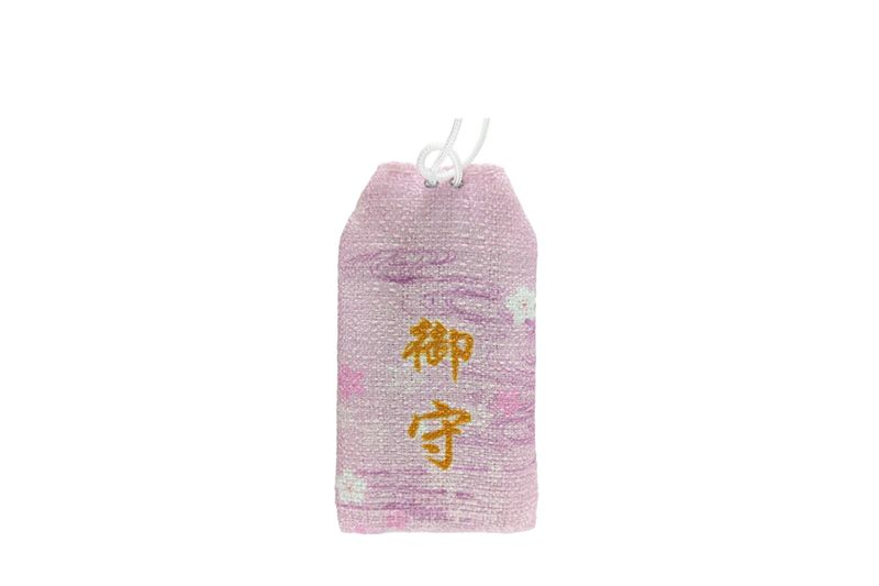 粉色 滿版 印花 日式御守 祈福綬帶結 お守り 吊飾