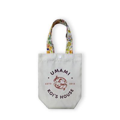 鯉魚 滿版 印花 飲料 有底 收納 手提袋