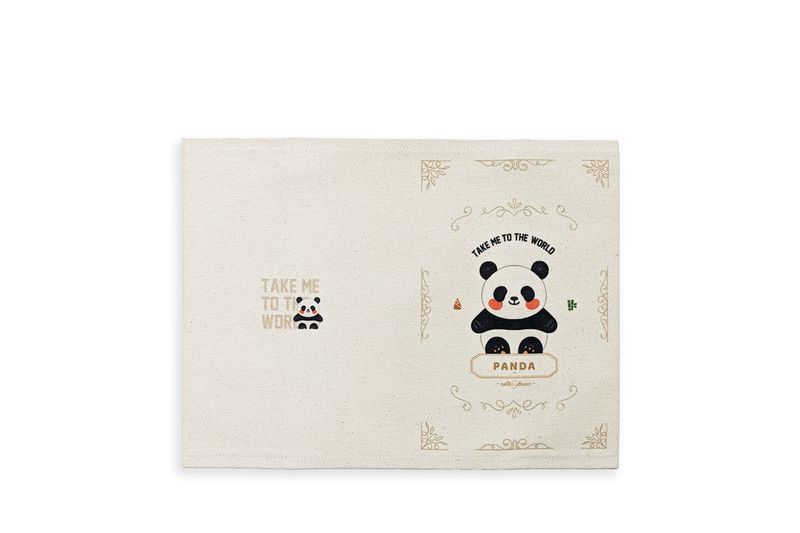 貓熊款 印花 布書衣 (附筆記本)