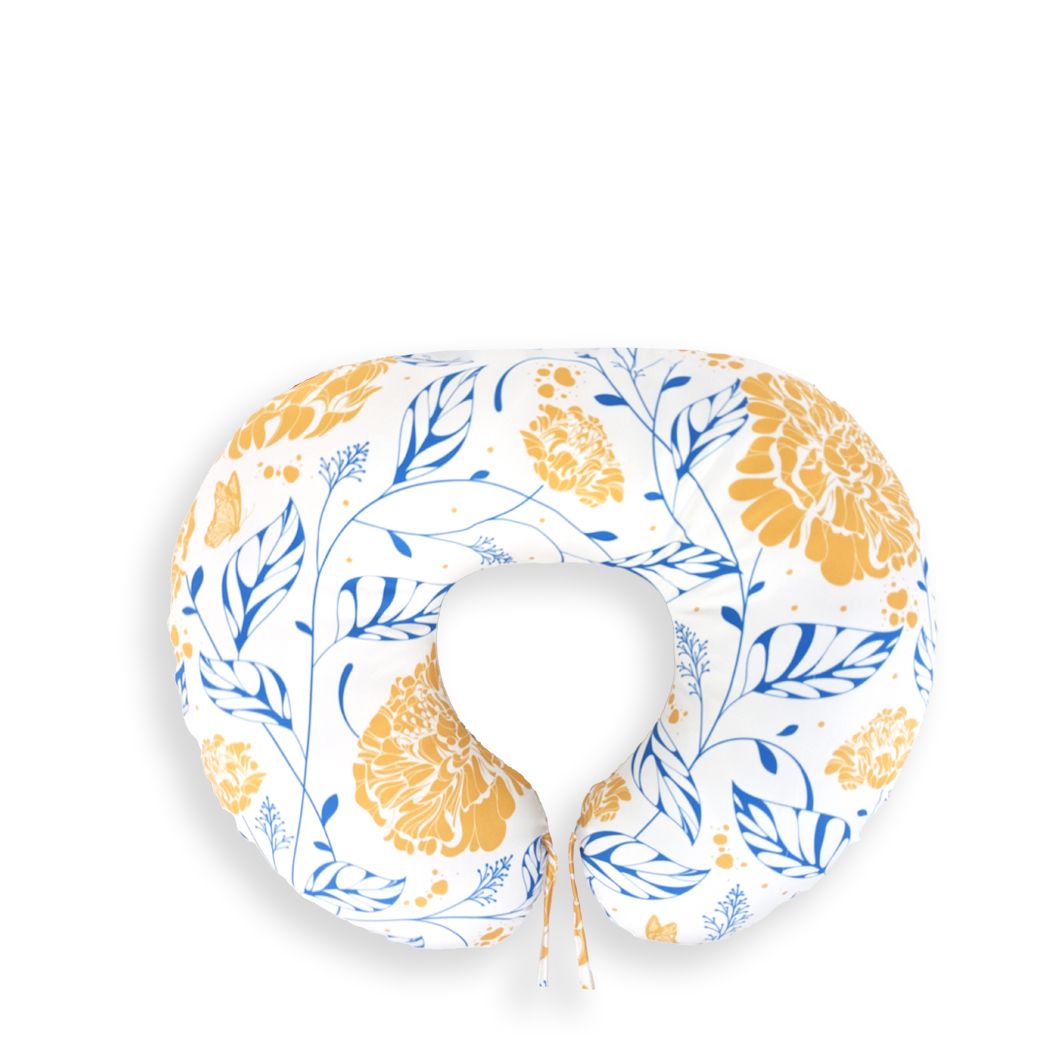 樹葉 印花  多功能 U型 哺乳枕 授乳枕 (可調綁帶式)