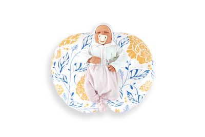 樹葉 印花  多功能 U型 哺乳枕 授乳枕 (可調綁帶式)