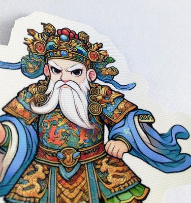 門神 造型 印花 自黏 壁貼 貼紙