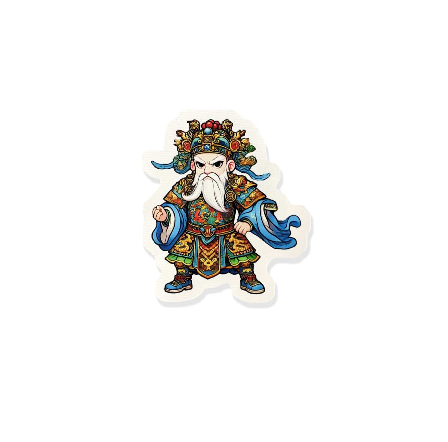 門神 造型 印花 自黏 壁貼 貼紙