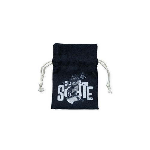 SKATE 塗鴉 木耳邊 日式 束口袋