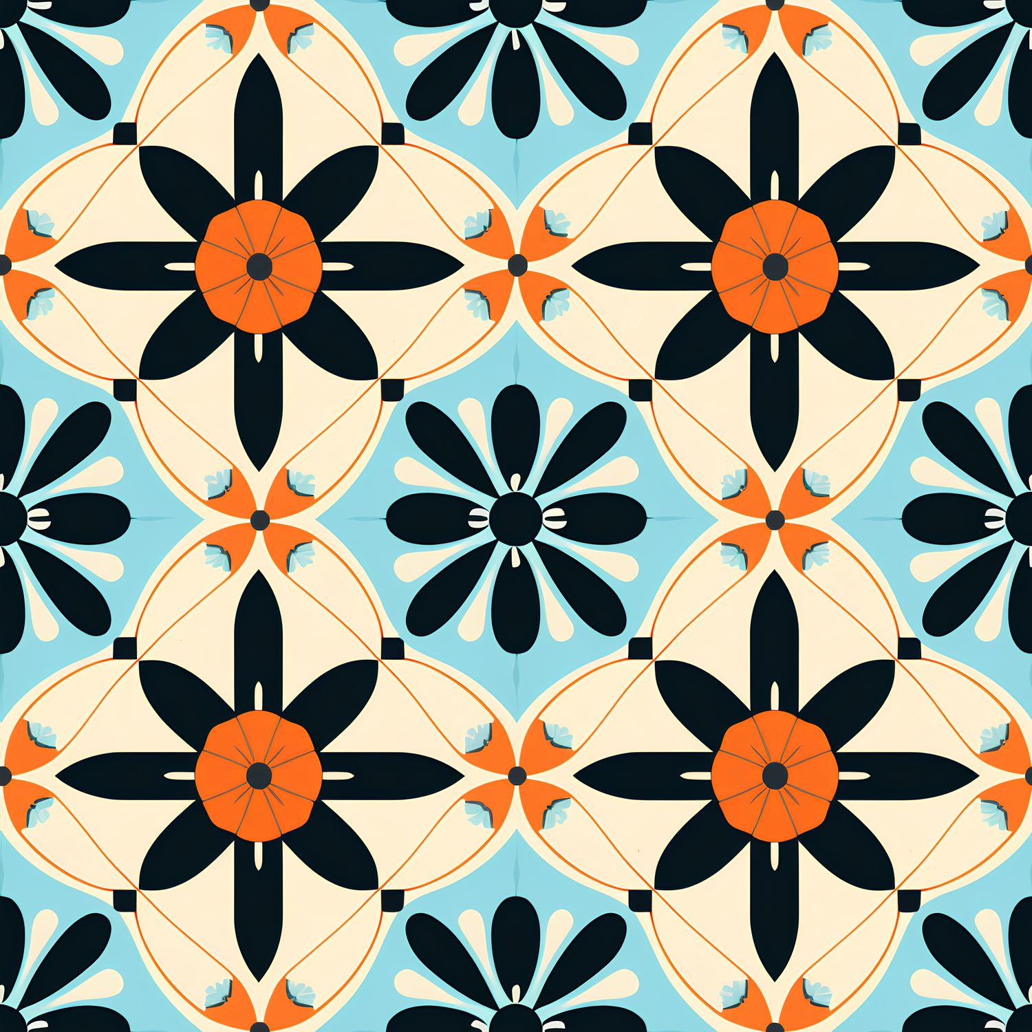 花瓣幾何繽紛 印花布 布花