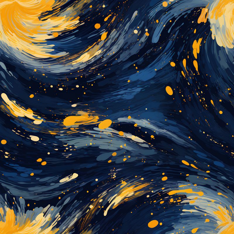星夜流光 印花布 布花
