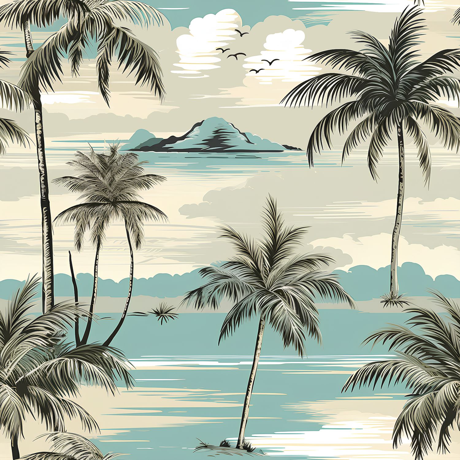 熱帶海島風情 印花布 布花