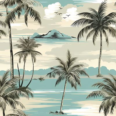 熱帶海島風情 印花布 布花