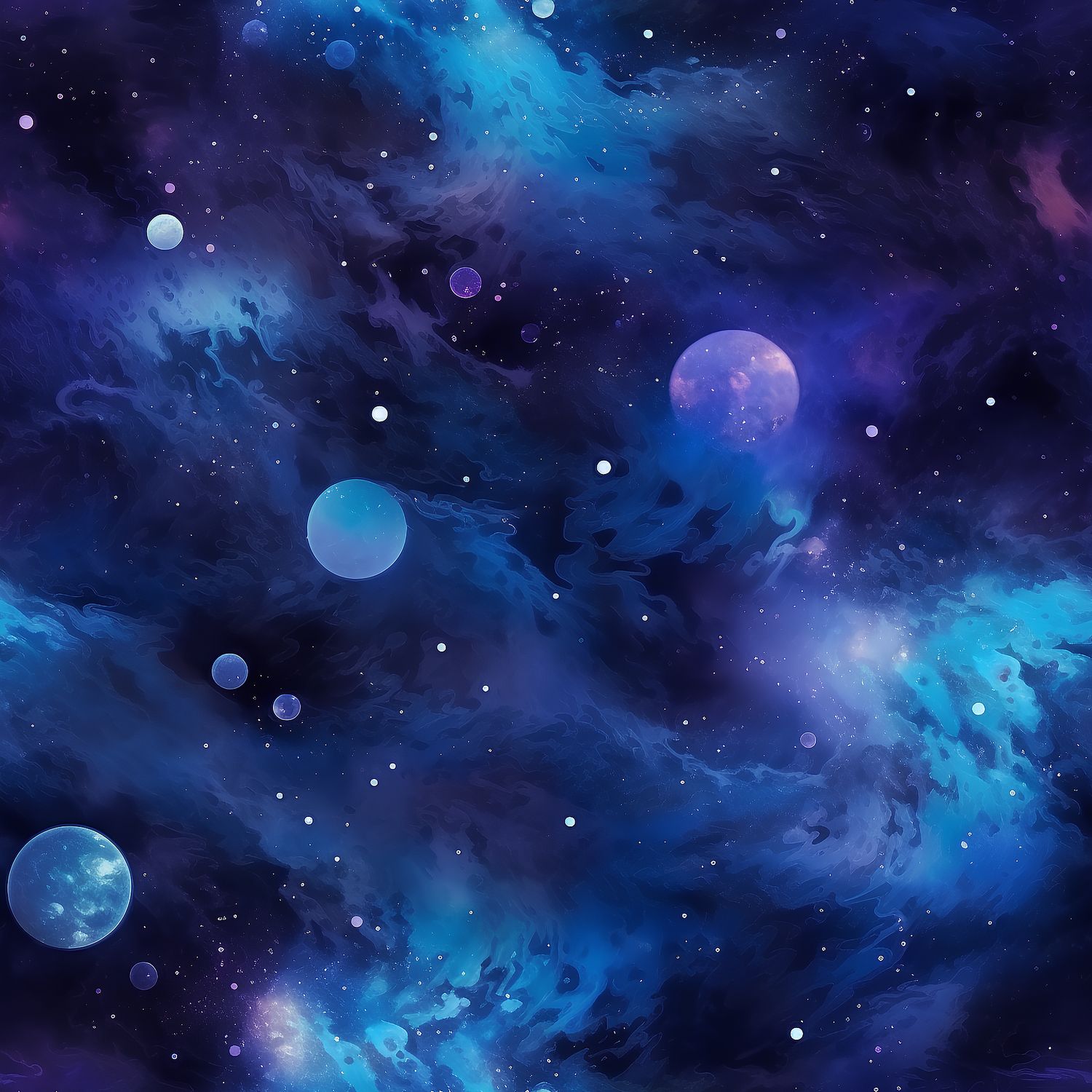 星雲夢幻宇宙 印花布 布花