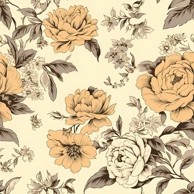 和煦春日花開繽紛 印花布 布花