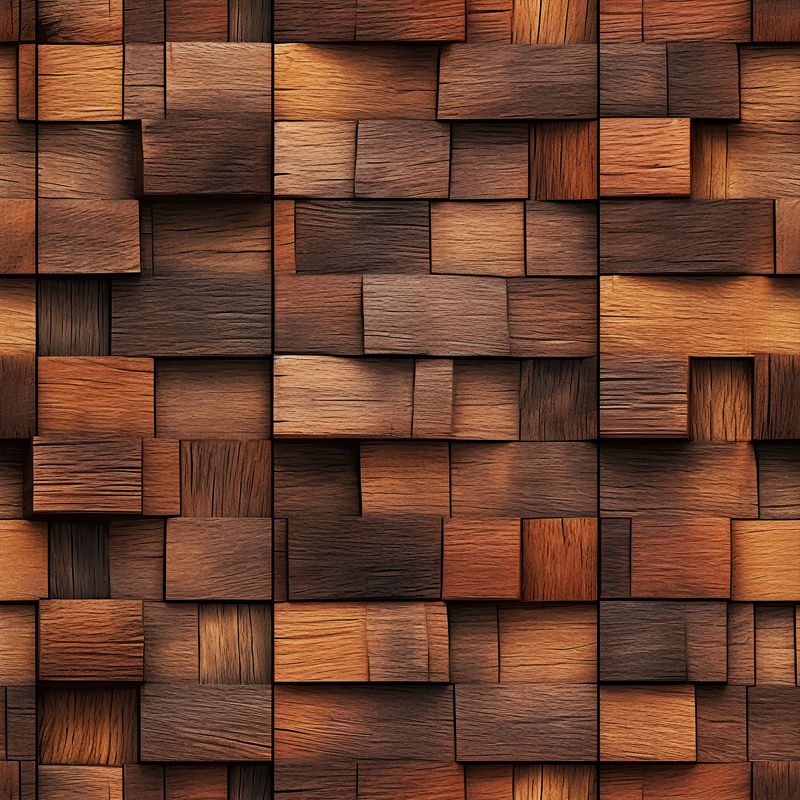 木質拼接的和諧美感 印花布 布花