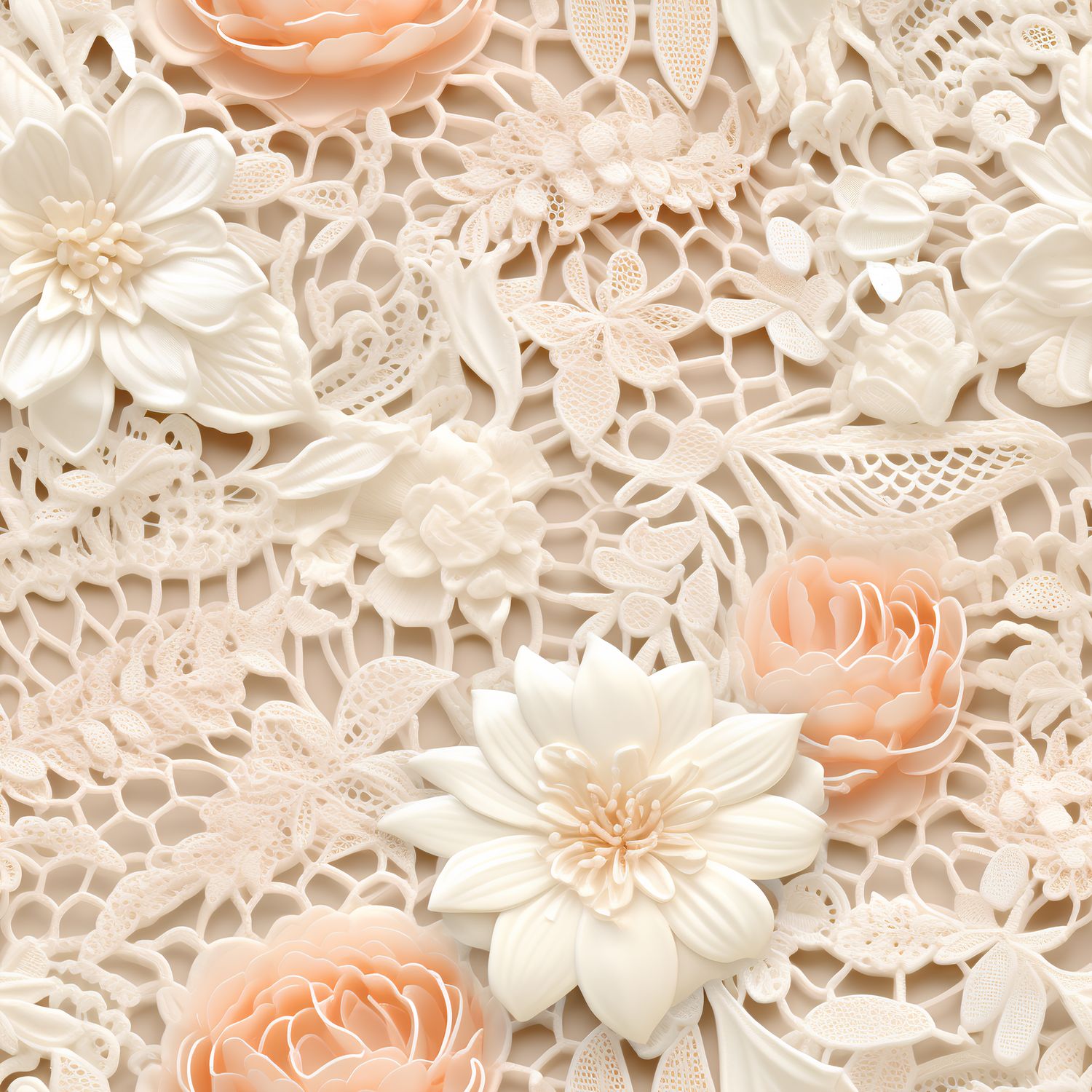 蕾絲花卉的美麗彫刻 印花布 布花