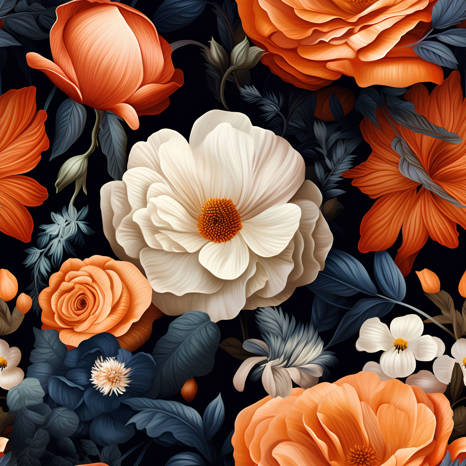 繽紛花卉的華麗盛宴 印花布 布花