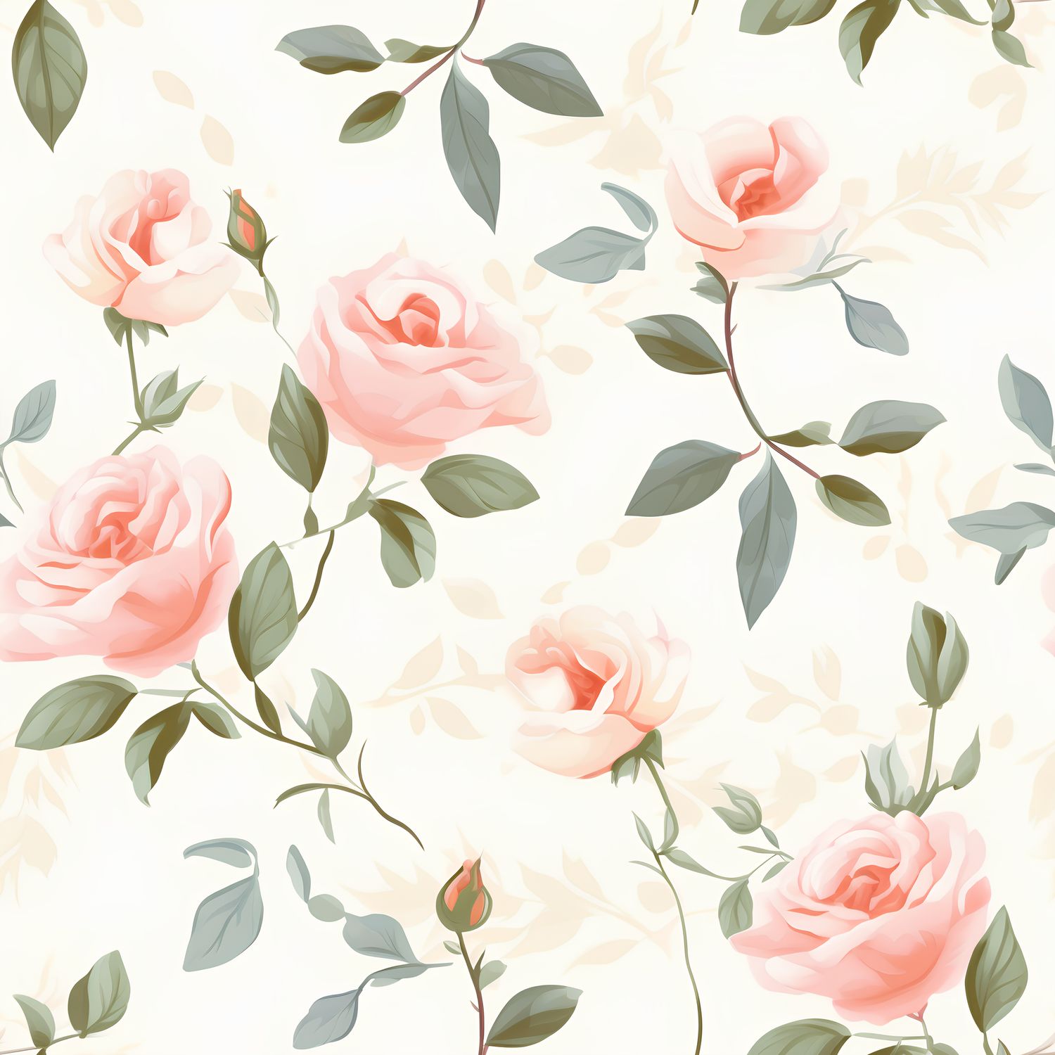 粉紅玫瑰花的平面無縫設計 印花布 布花