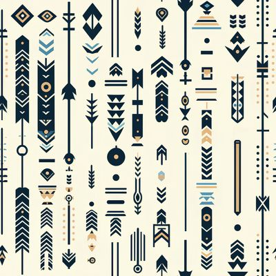 箭羽圖案織錦 印花布 布花