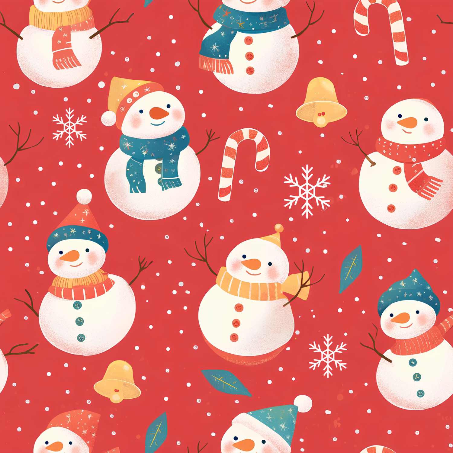 快樂雪人聖誕節雪花飄舞闔家歡樂 印花布 布花