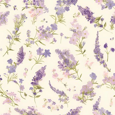 浪漫紫色花田漂浮夢境 印花布 布花