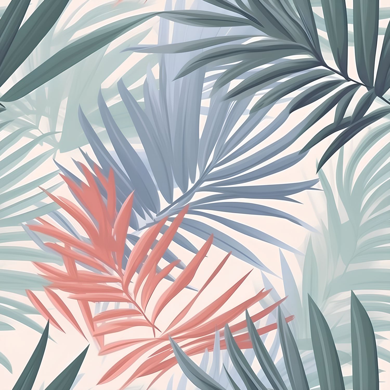 熱帶棕櫚葉の夢 印花布 布花