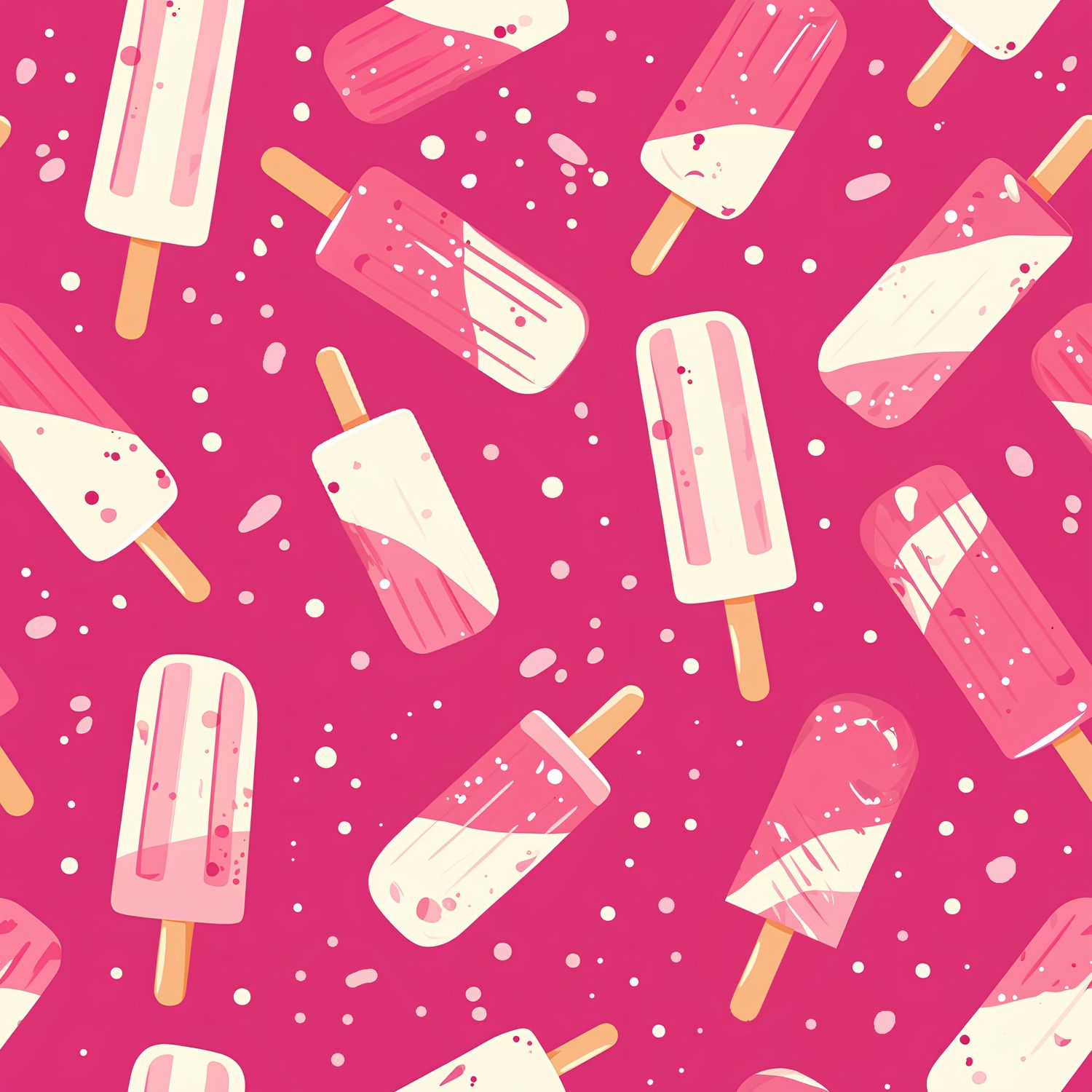 冰淇淋夢幻粉紅世界 印花布 布花