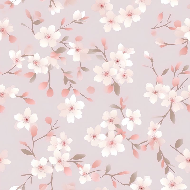櫻花綻放 印花布 布花