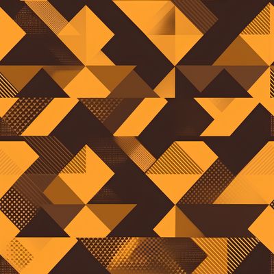 幾何之夜 印花布 布花