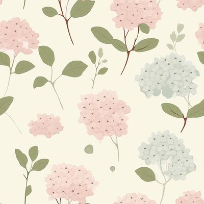 繡球花的優雅盛放 印花布 布花