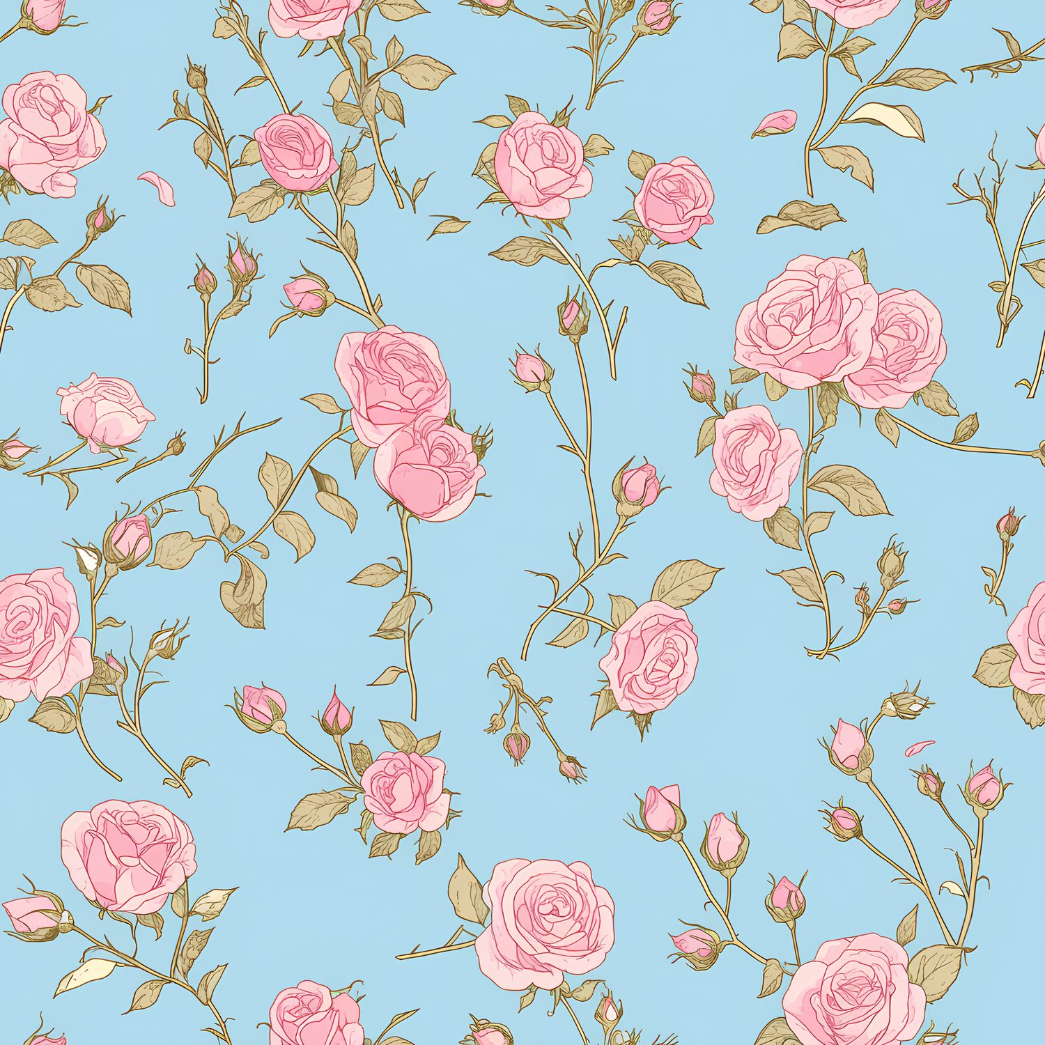 玫瑰花的夢幻之舞 印花布 布花