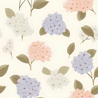 夢幻繡球花朵圖案 印花布 布花