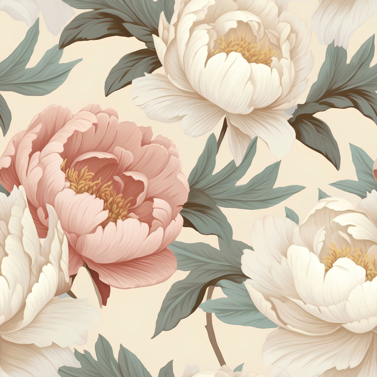 牡丹花平面設計 印花布 布花