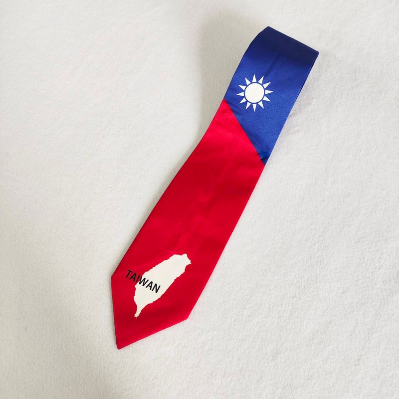 TAIWAN台灣 國慶日國旗 數位印花 領帶 (台灣製)