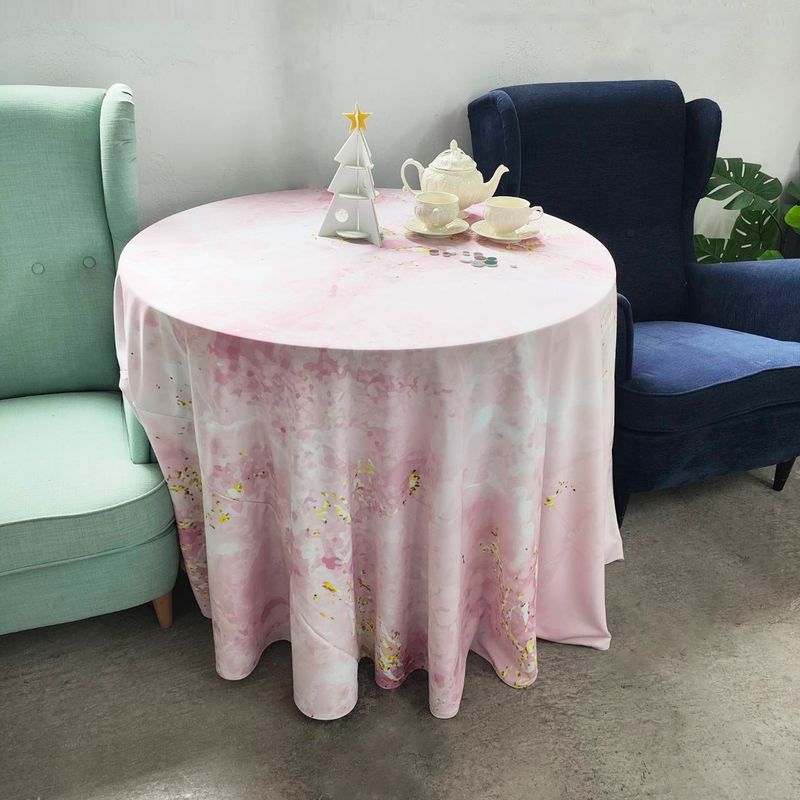 客製 滿版 數位印花 通用桌巾 圓形桌巾 圓桌布 直徑: 248 (cm)