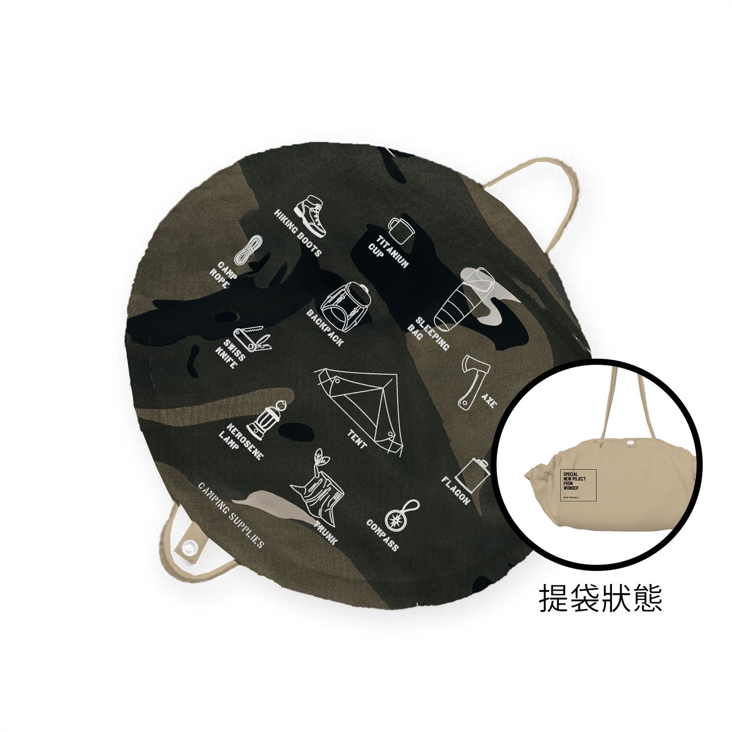 NEW PROGRAM 露營 多功能 餐墊 束口 便當袋