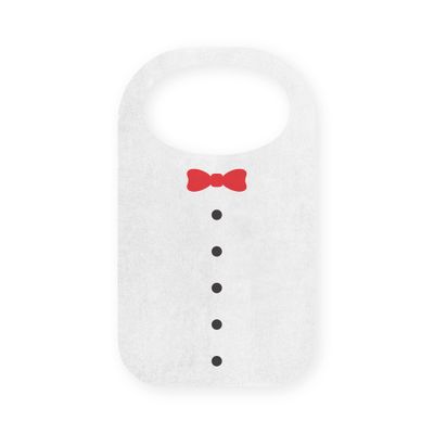 現貨 滿版 印花 領結排扣 拋棄式 圍兜 Disposable bib