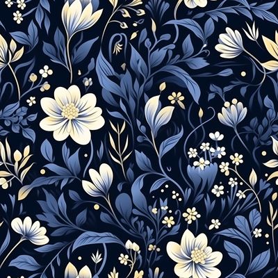 黑底 神秘復古 碎花 布花