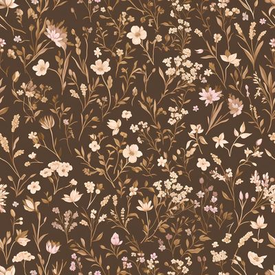 秋日繁花簇簇盛開 印花布 布花