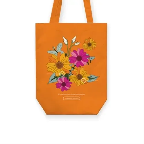 花朵 插畫 單層 A4 托特 有底 無側 提袋